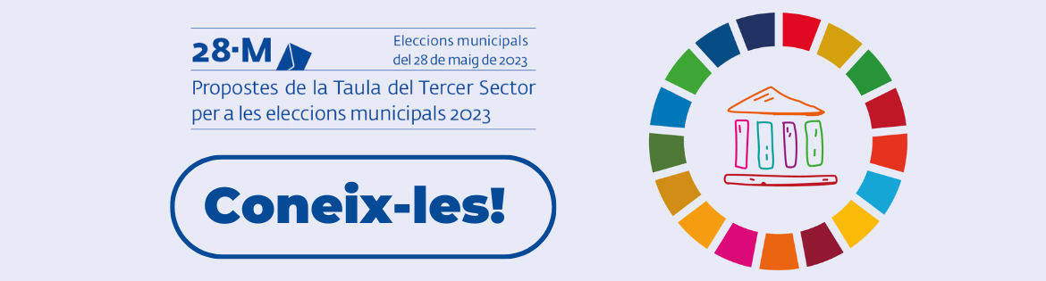 Banner informatiu sobre les propostes de la Taula del Tercer Sector per a les eleccions municipals 2023