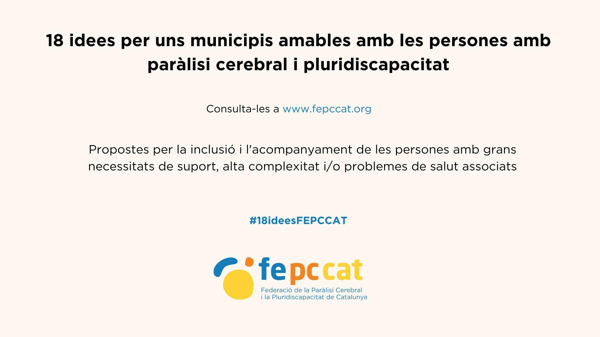 Peticions de la Federació de la Paràlisi Cerebral i la Pluridiscapacitat de Catalunya als partits polítics