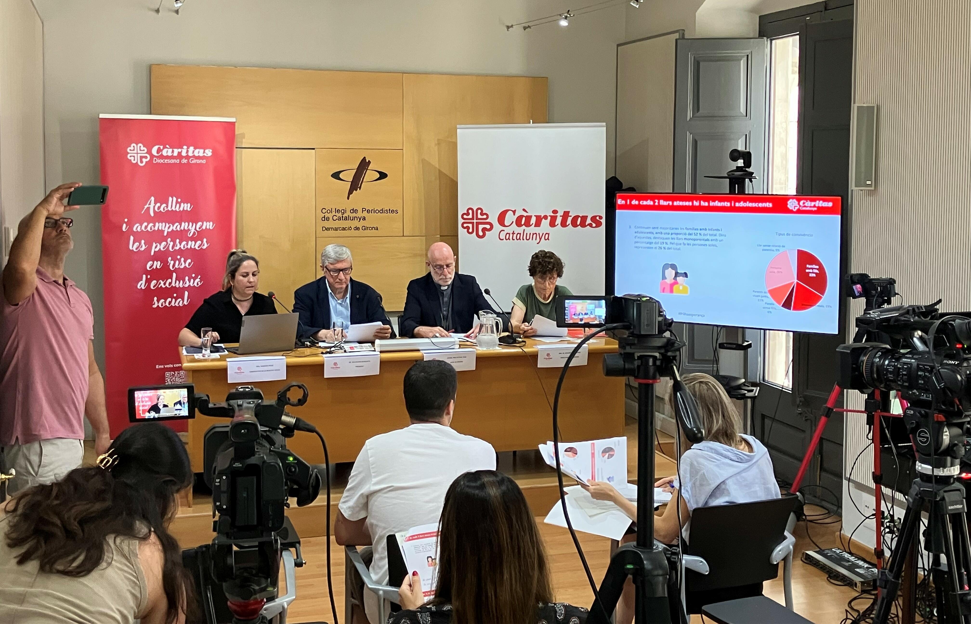 Presentació de la Memòria 2024 de Càritas Catalunya al Col·legi de Periodistes de Girona