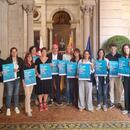 Imatge representats de la PINCat i l'Aliança Educació 360 a l'Ajuntament de Barcelona