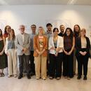Imatge de l'equip tècnic i Junta Directiva de la Taula, integrants de FEDAIA i Fundació Pere Tarrés amb la Delegació del Govern de la Generalitat a Brussel·les