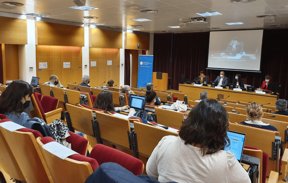 Imatge del debat Europa Social sobre la garantia d'ingressos mínims a l'auditori del CTESC