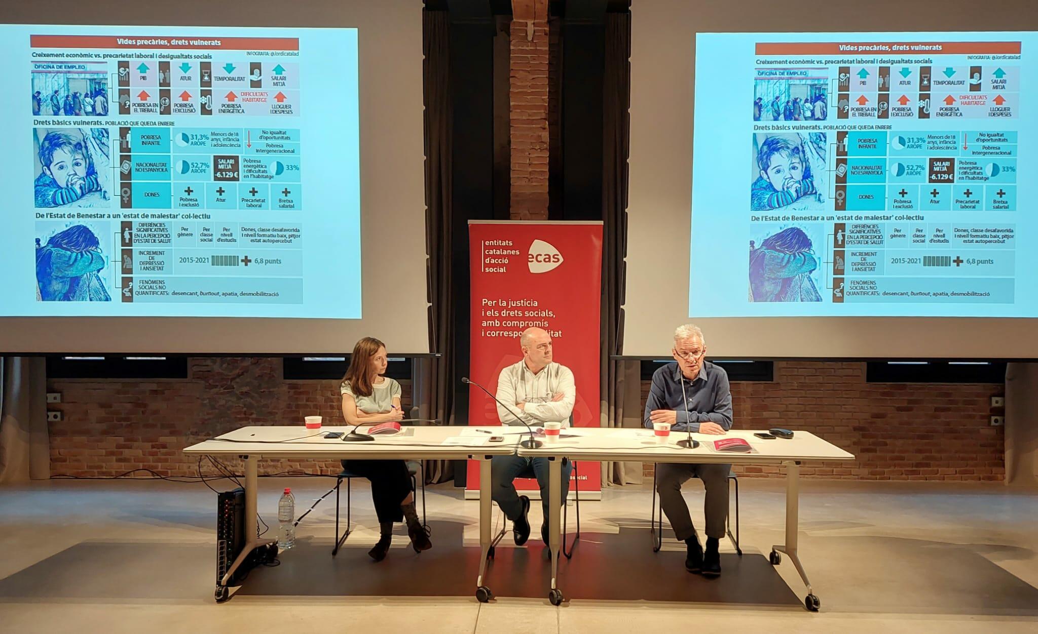 2022 Acte presentació de l'informe INSOCAT d'ECAS sobre precarietat laboral