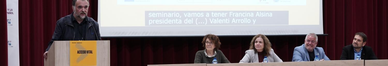 Imatge de la primera jornada del seminari d'EAPN sobre l'ingrés mínim vital a Tarragona