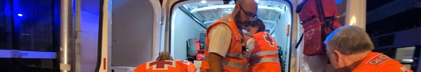 Imatge del contingent de Creu Roja Catalunya que és a València pel DANA