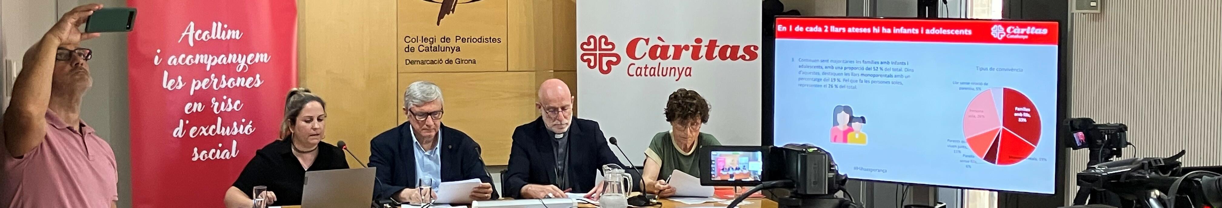 Presentació de la Memòria 2024 de Càritas Catalunya al Col·legi de Periodistes de Girona