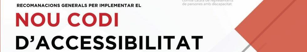 Portada del Nou Codi d'Accessibilitat de Catalunya