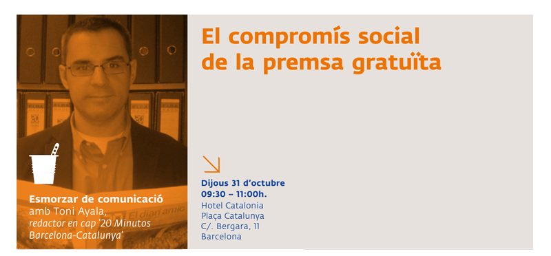 IX Esmorzar de comunicació - Toni Ayala, redactor en Cap 20 Minutos