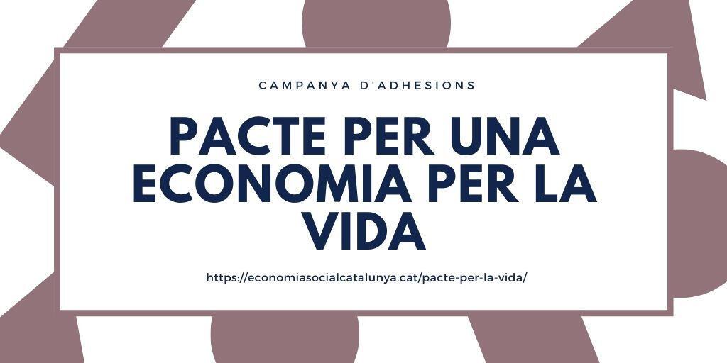 Imatge de la campanya d'AESCAT Pacte per una Economia per la Vida