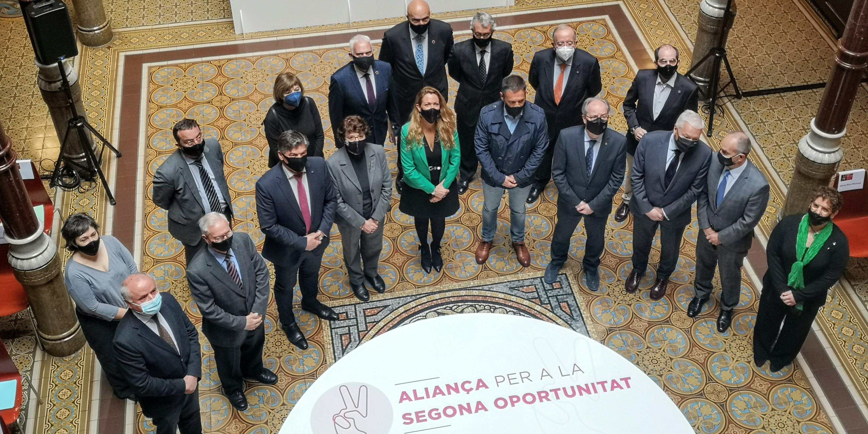 Imatge de la presentació de l'Aliança per a la Segona Oportunitat