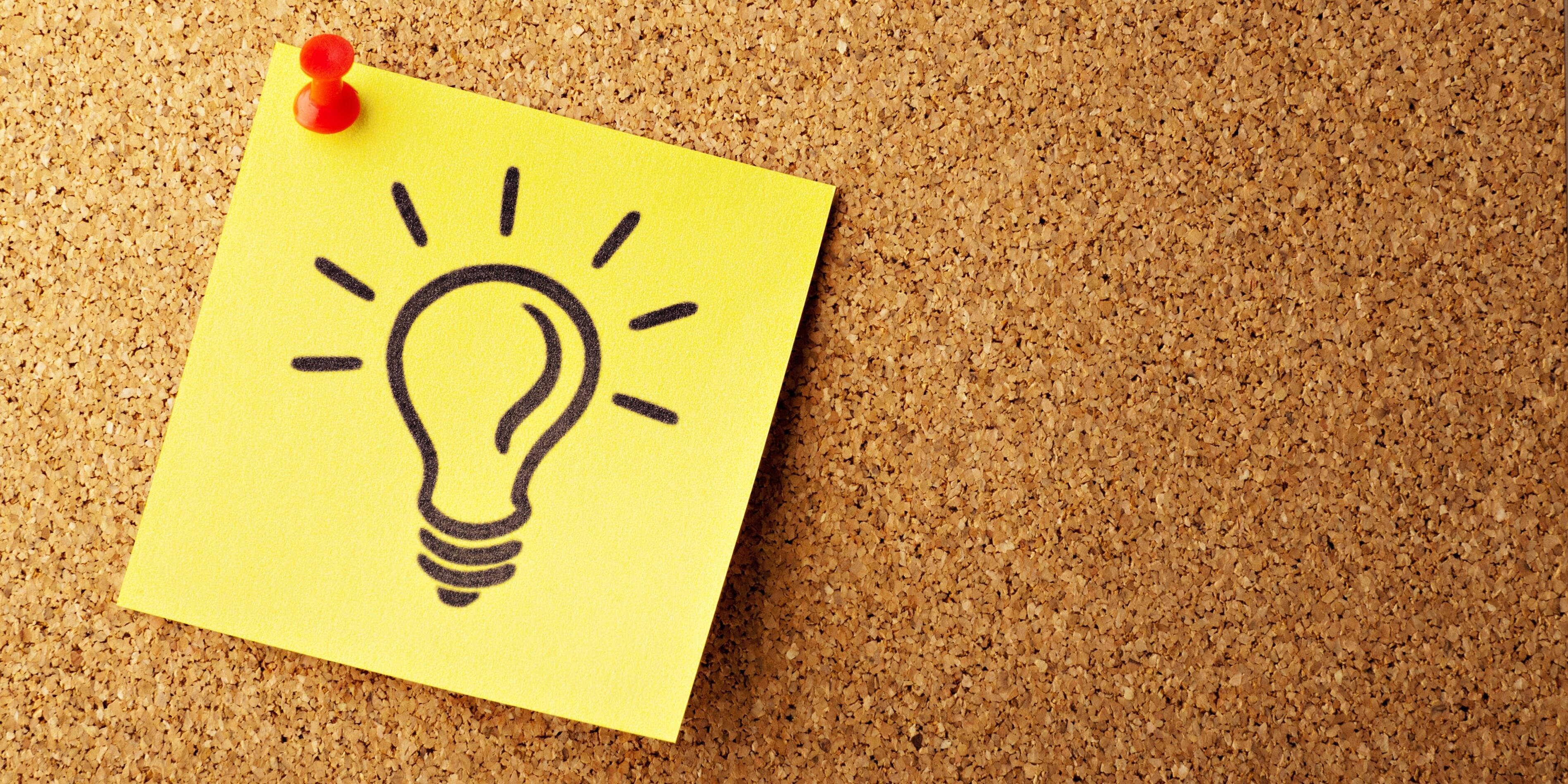 Imatge suro amb un post it d'una idea
