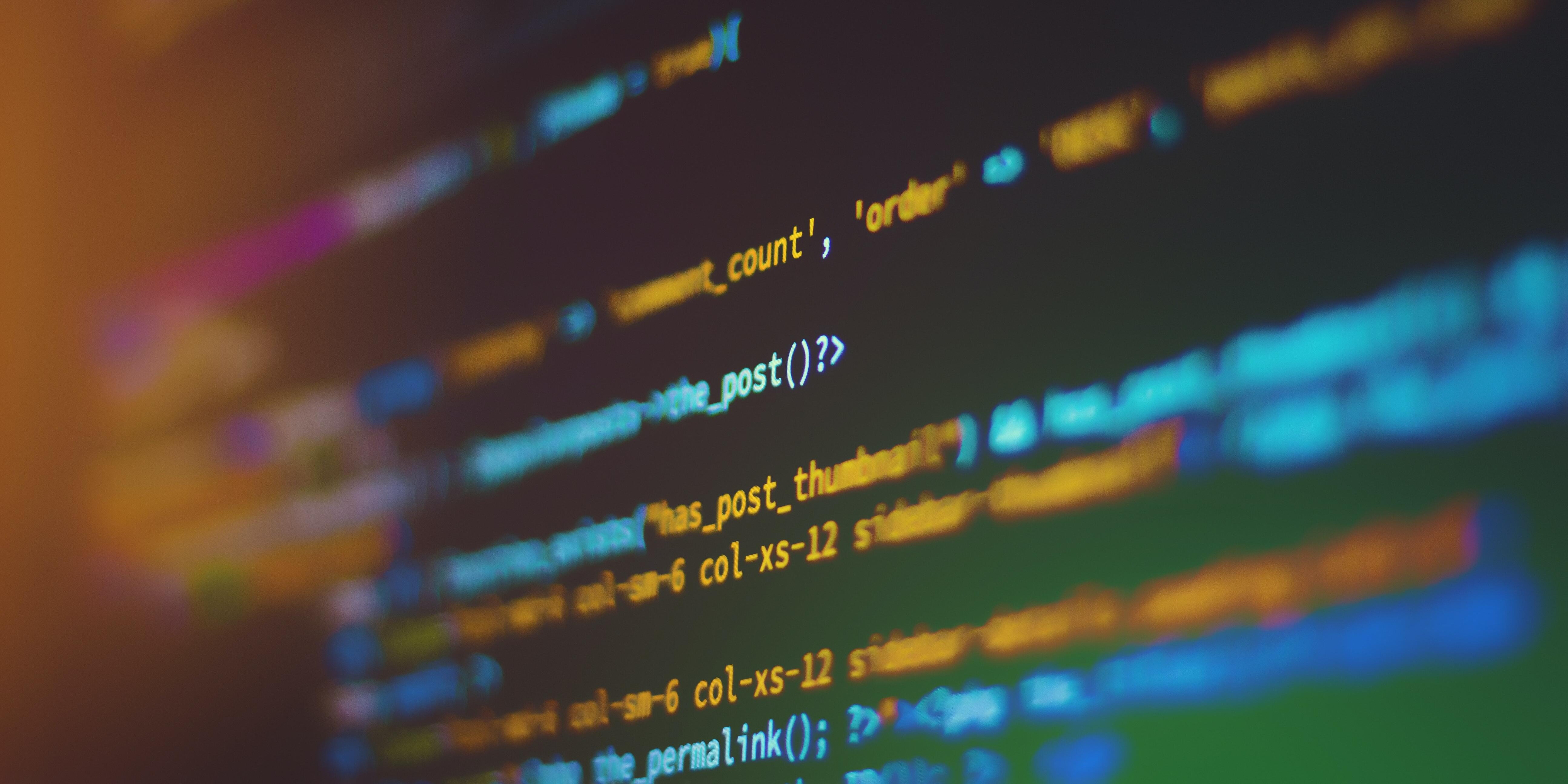 Imatge codi en una pantalla d'ordinador