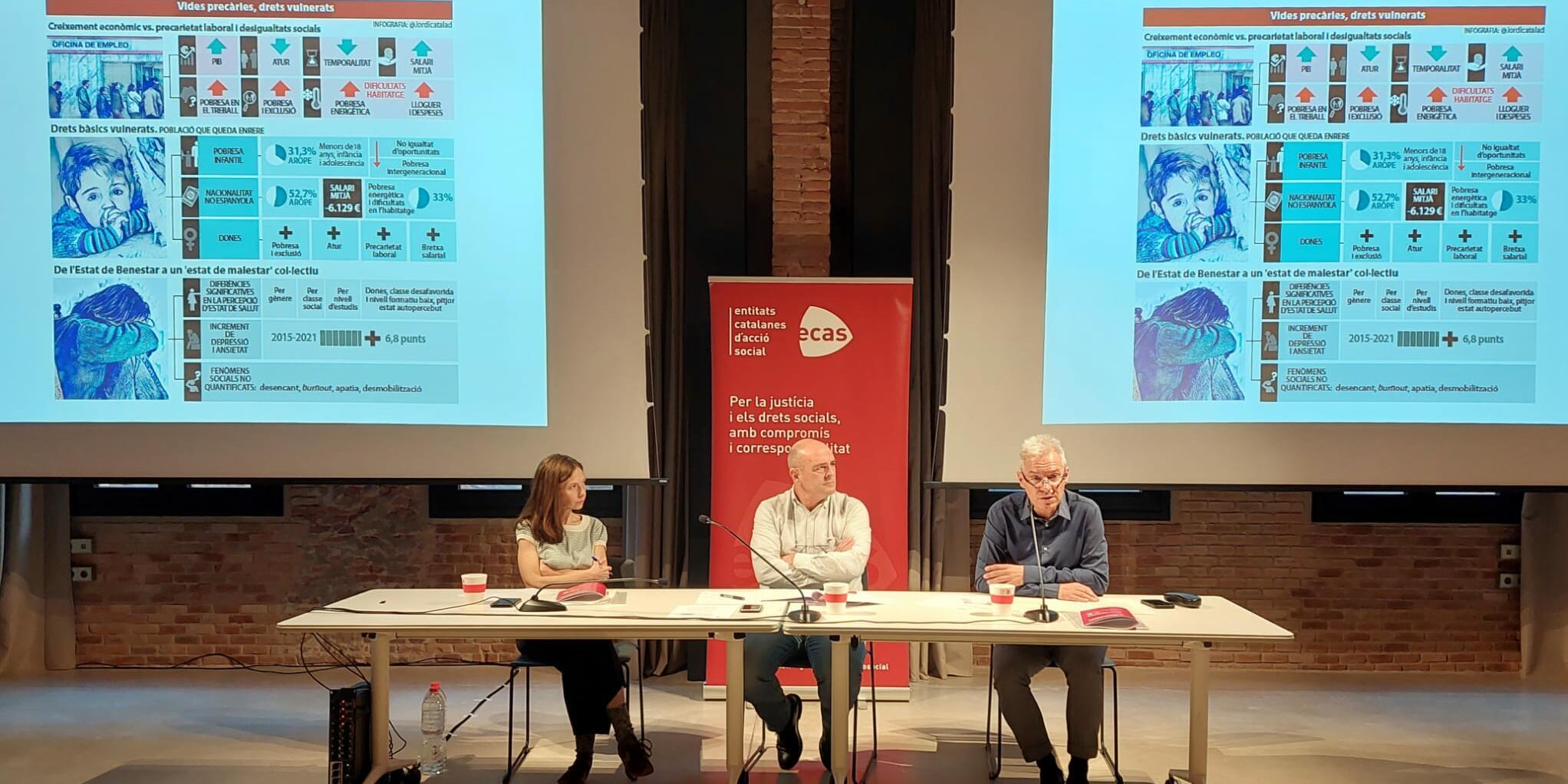 2022 Acte presentació de l'informe INSOCAT d'ECAS sobre precarietat laboral