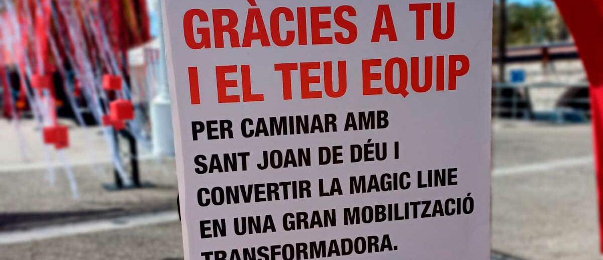 Imatge en què es dona les gràcies per la participació a la Magic Line