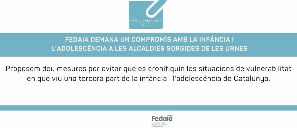 Propostes electorals de la Federació d’Entitats d’Atenció a la Infància i l’Adolescència