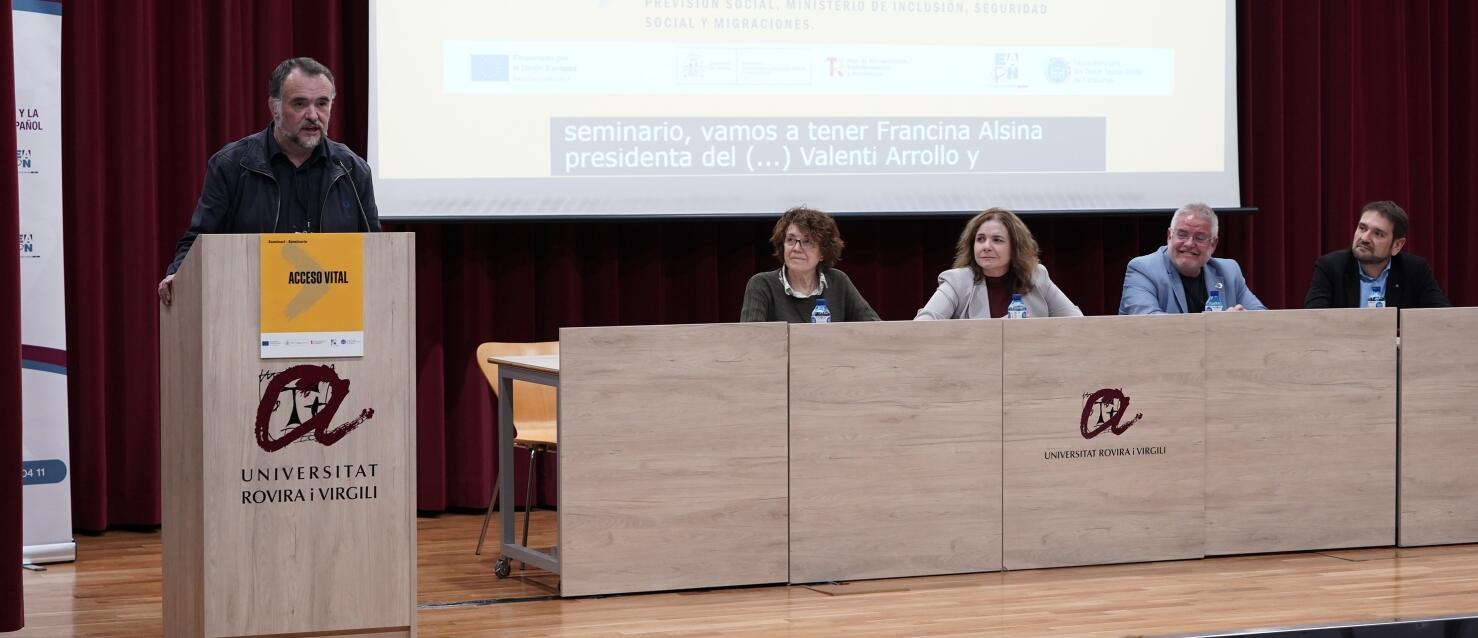 Imatge de la primera jornada del seminari d'EAPN sobre l'ingrés mínim vital a Tarragona