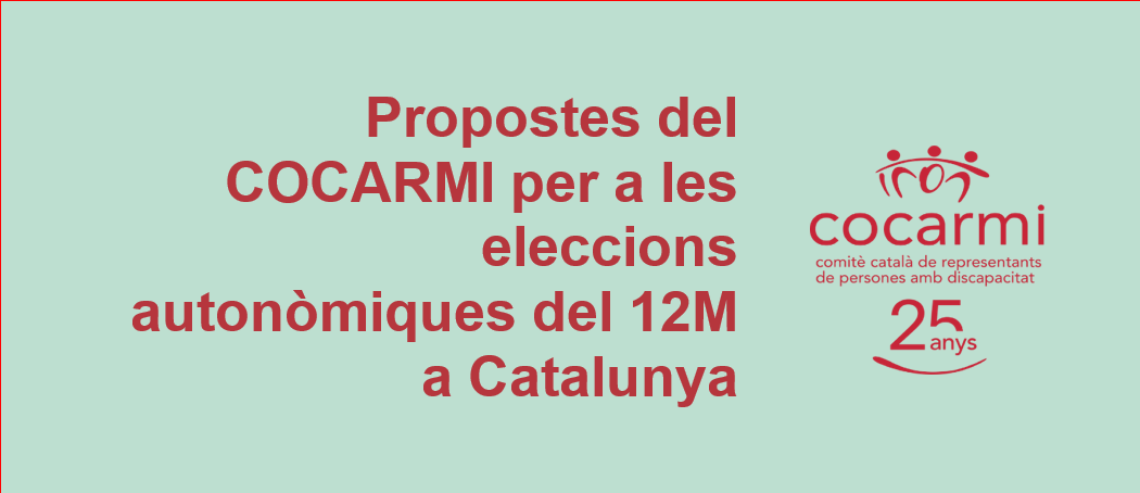 Demandes del COCARMI per a les eleccions al Parlament de Catalunya.