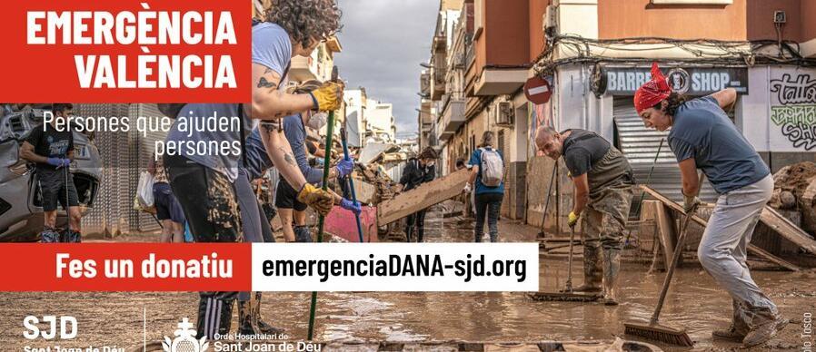 Imatge campanya captació fons DANA de Sant Joan de Déu
