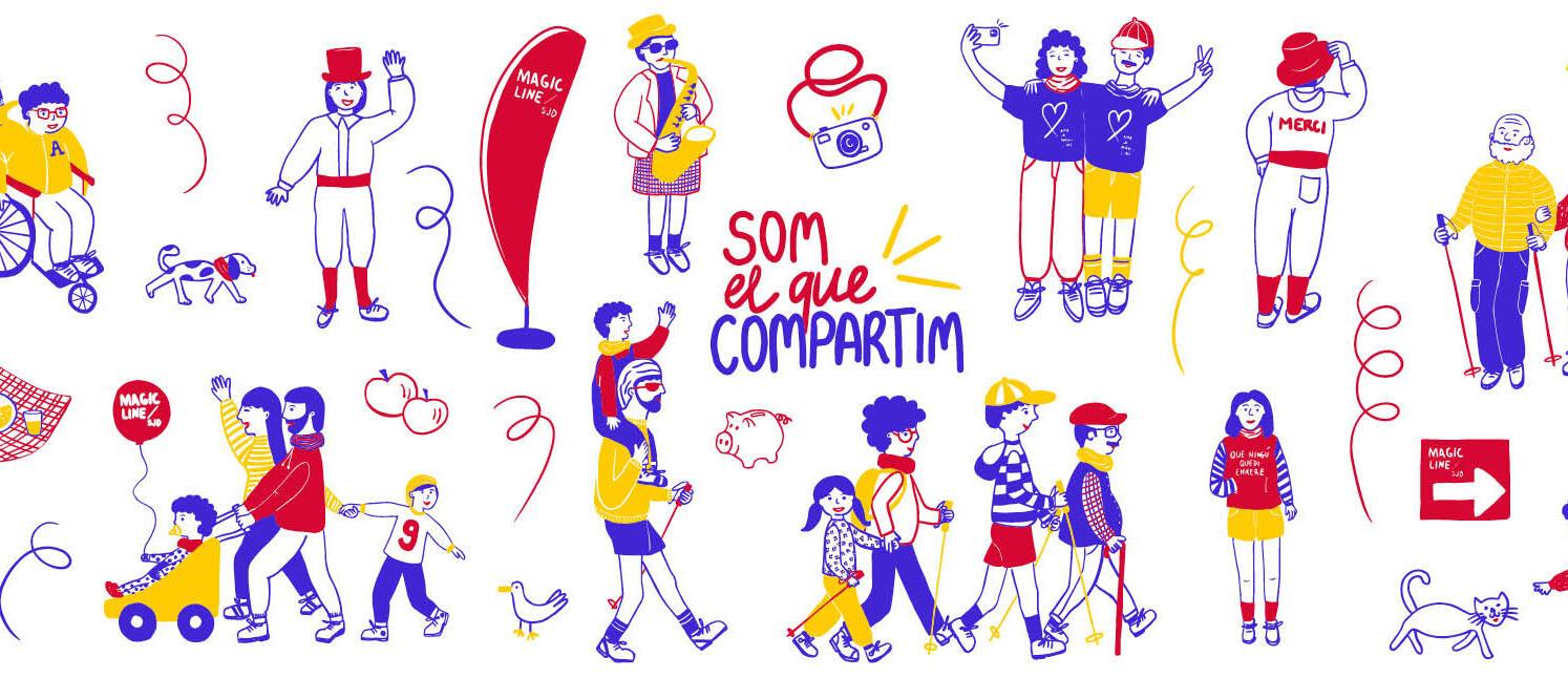 Imatge de la Magic Line SJD 2025 amb elements que reflecteixen la diversitat de persones que fan la Magic
