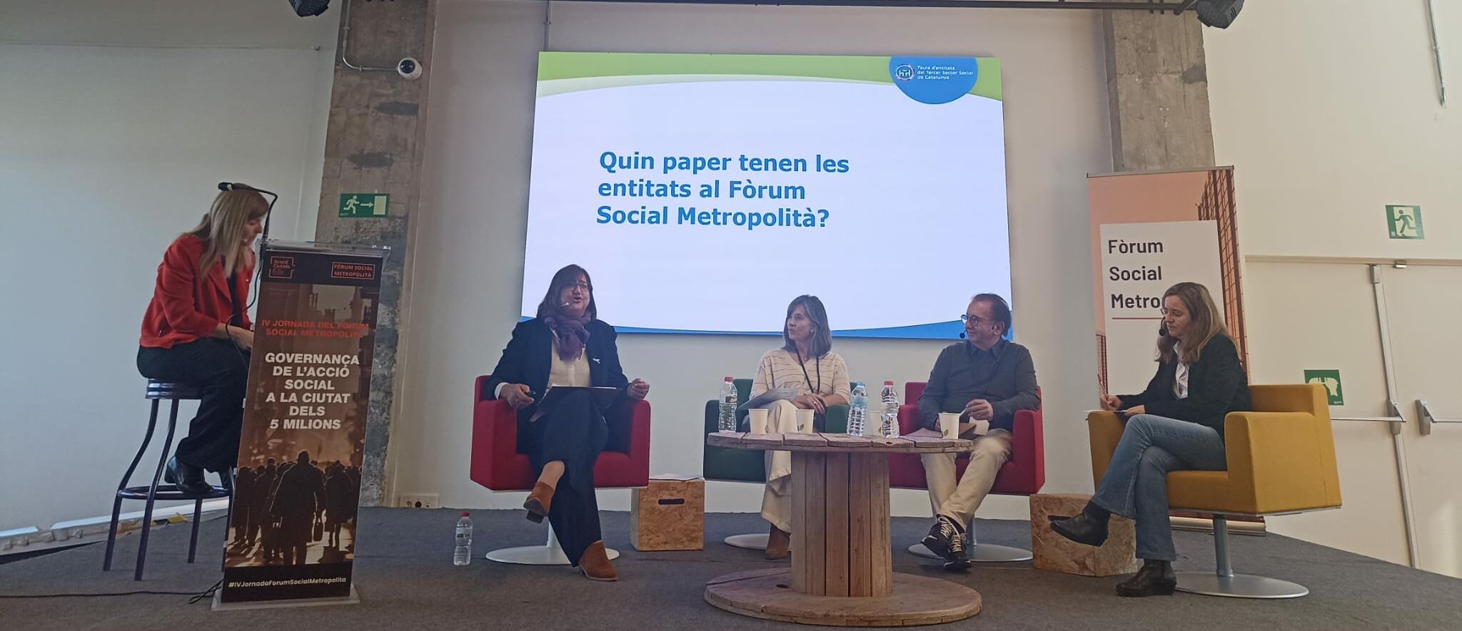 Imatge de Pilar Núñez de la Taula del Tercer Sector al Fòrum Social Metropolità 2025