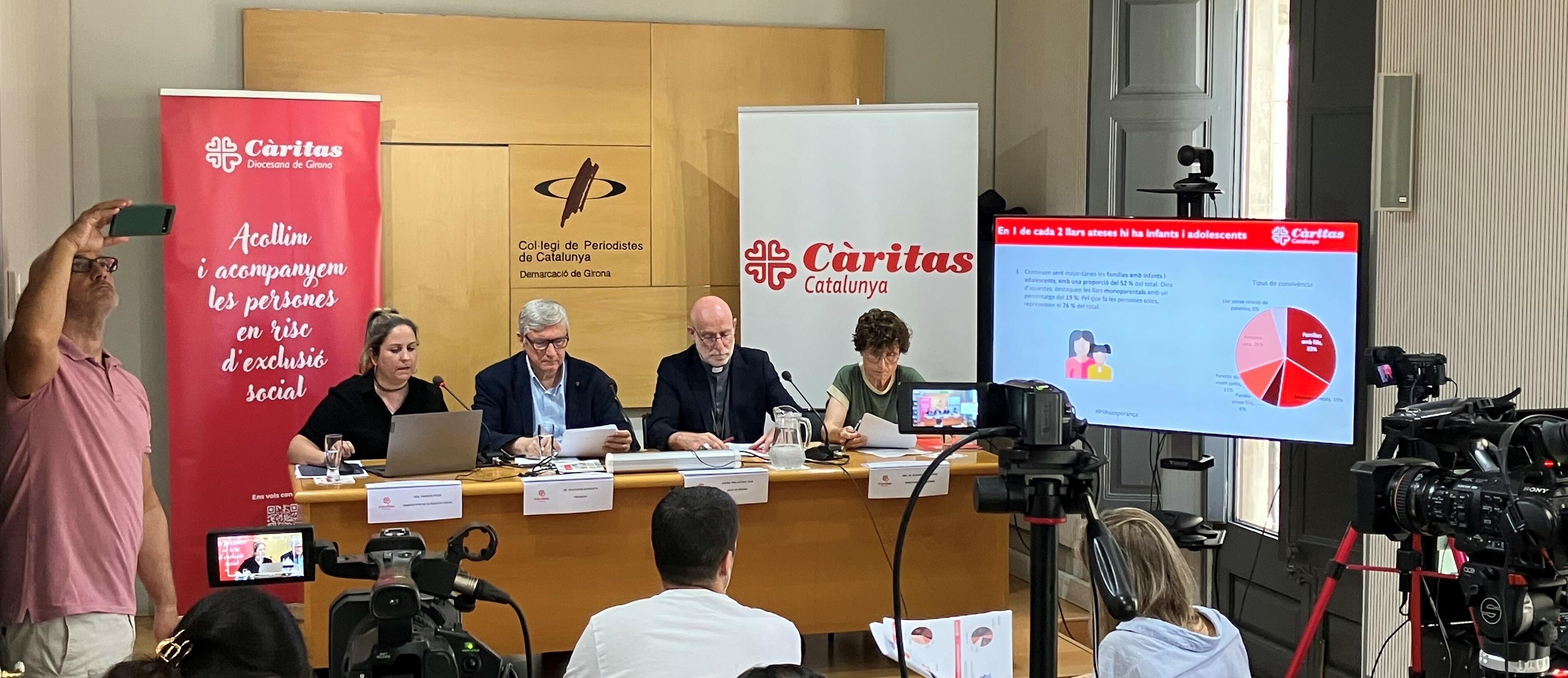 Presentació de la Memòria 2024 de Càritas Catalunya al Col·legi de Periodistes de Girona