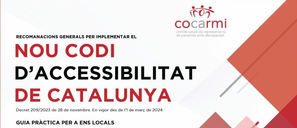 Portada del Nou Codi d'Accessibilitat de Catalunya