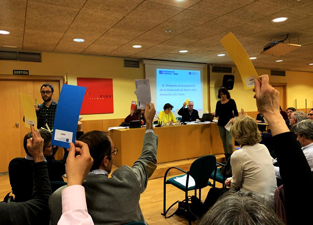 Votació per ratificar la Fundació Banc dels Aliments com a nou membre de la Taula d'Entitats del Tercer Sector de Catalunya