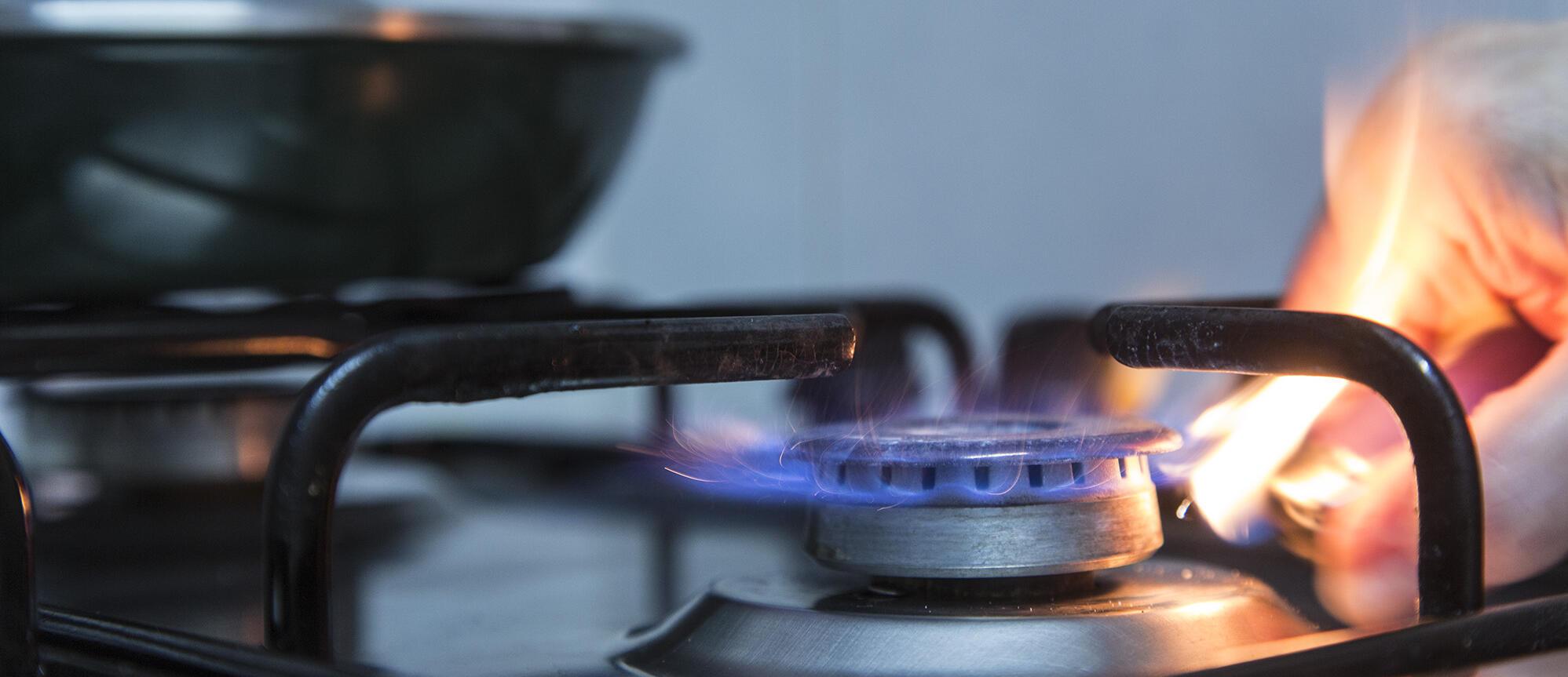 Imatge d'un foc de cuina de gas