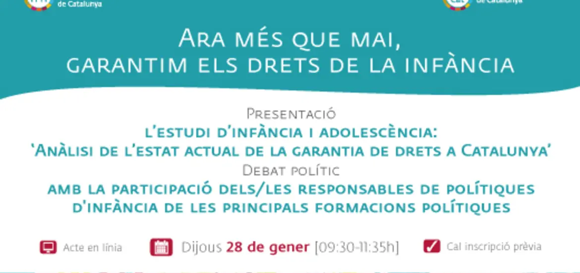 Imatge acte presentació estudi i debat electoral sobre els drets de la infància i l'adolescència
