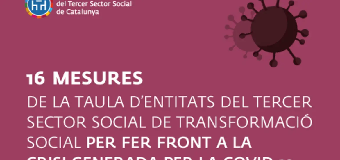 imatge amb el títol 16 mesures per sortir de la crisi social de la COVID19